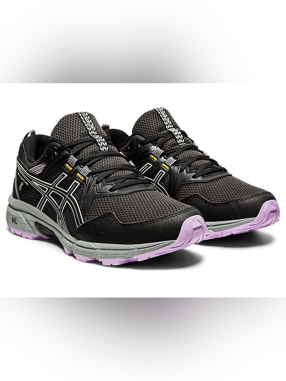 ASICS Women's Gel-Venture 8 Trail Shoes, 8.5 US Black/lavender